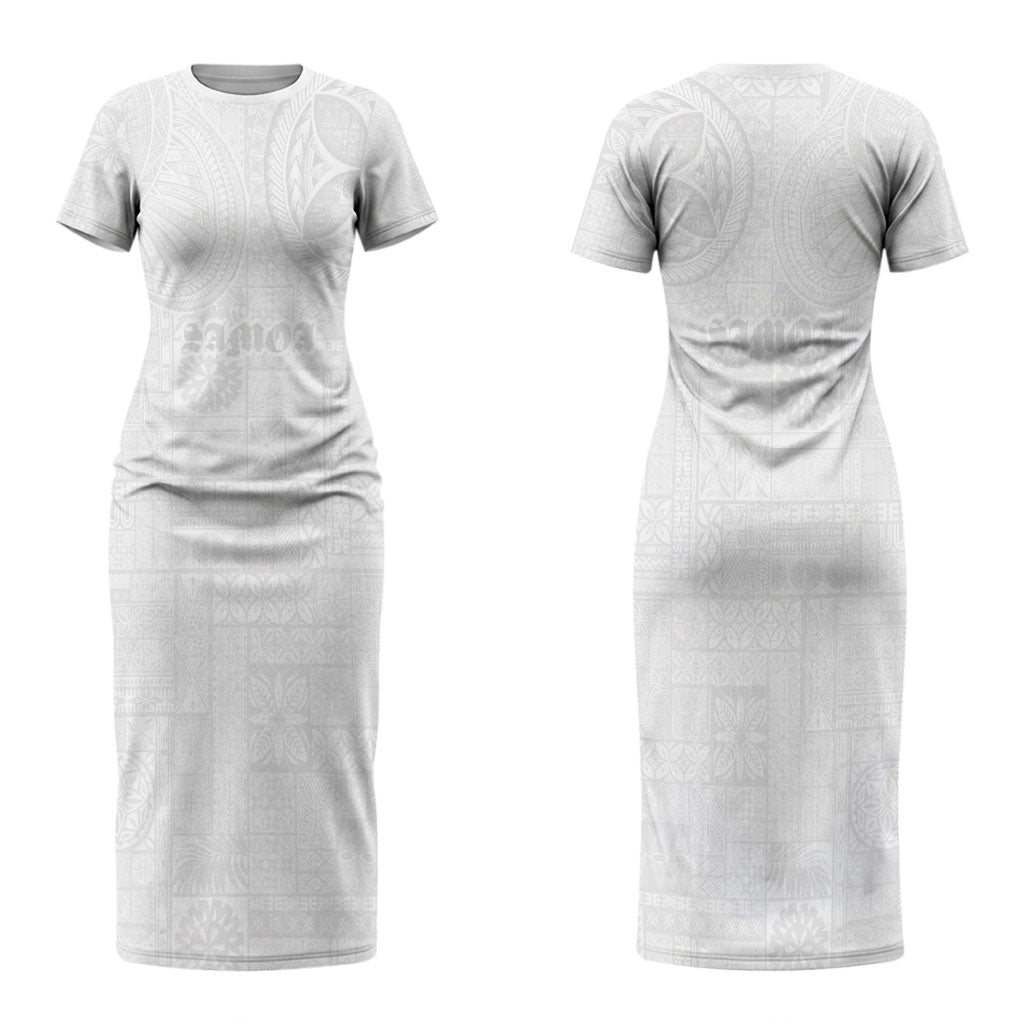 Samoa Lotu Tamaiti Couples Matching Short Sleeve Bodycon Dress and Hawaiian Shirt Tribal Tatau with Siapo Pattern