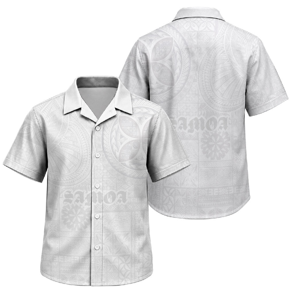 Samoa Lotu Tamaiti Family Matching Off Shoulder Maxi Dress and Hawaiian Shirt Tribal Tatau with Siapo Pattern