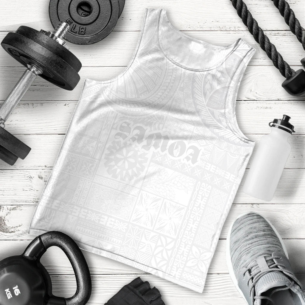 Samoa Lotu Tamaiti Men Tank Top Tribal Tatau with Siapo Pattern