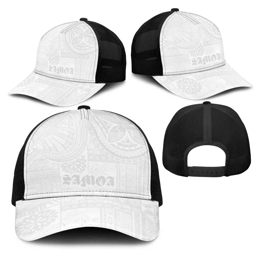 Samoa Lotu Tamaiti Mesh Trucker Cap Tribal Tatau with Siapo Pattern
