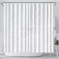 Samoa Lotu Tamaiti Shower Curtain Tribal Tatau with Siapo Pattern