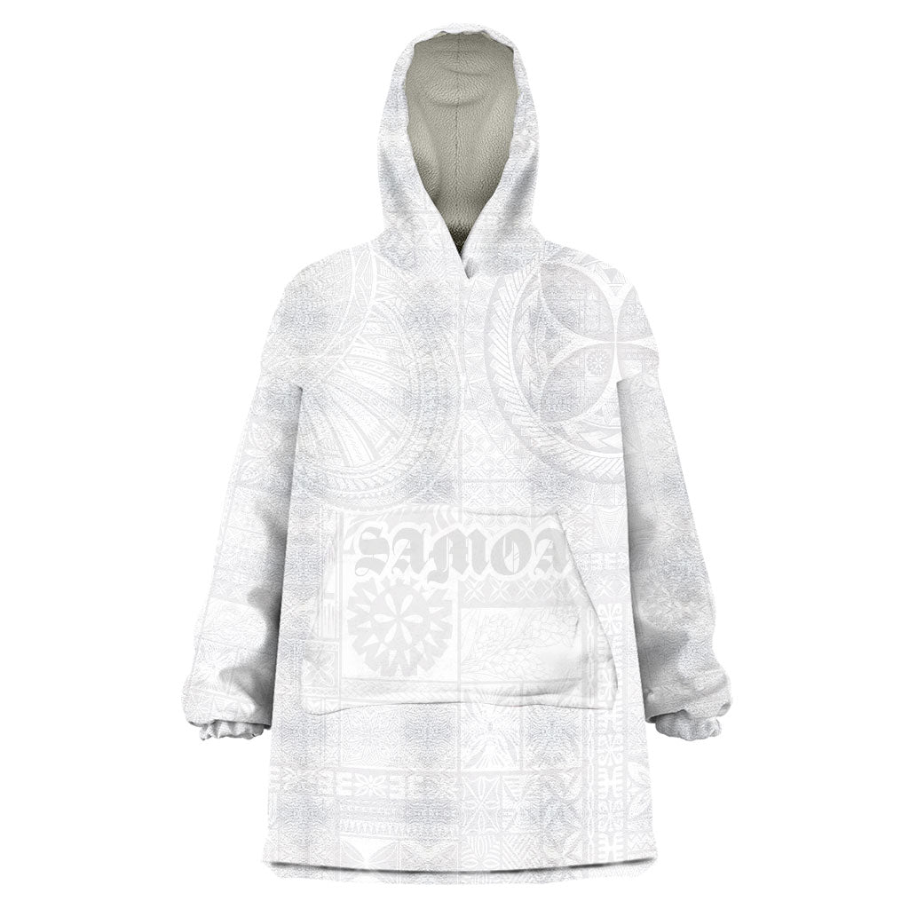 Samoa Lotu Tamaiti Wearable Blanket Hoodie Tribal Tatau with Siapo Pattern