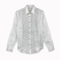 Samoa Lotu Tamaiti Women Casual Shirt Tribal Tatau with Siapo Pattern