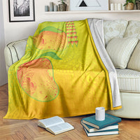 Hawaiian Mango Blanket Polynesian Art Pattern and Kakau Tattoo