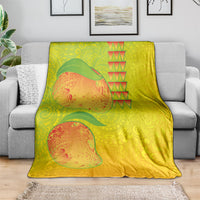 Hawaiian Mango Blanket Polynesian Art Pattern and Kakau Tattoo