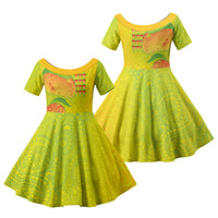 Hawaiian Mango Family Matching Mermaid Dress and Hawaiian Shirt Polynesian Art Pattern and Kakau Tattoo