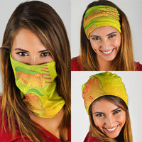 Hawaiian Mango Neck Gaiter Polynesian Art Pattern and Kakau Tattoo