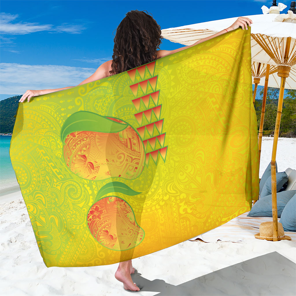 Hawaiian Mango Sarong Polynesian Art Pattern and Kakau Tattoo