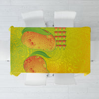 Hawaiian Mango Tablecloth Polynesian Art Pattern and Kakau Tattoo