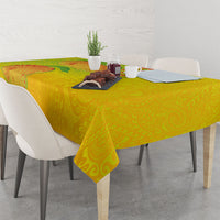 Hawaiian Mango Tablecloth Polynesian Art Pattern and Kakau Tattoo