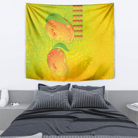 Hawaiian Mango Tapestry Polynesian Art Pattern and Kakau Tattoo