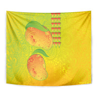 Hawaiian Mango Tapestry Polynesian Art Pattern and Kakau Tattoo