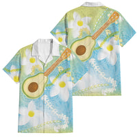 Hawaiian Ukulele Avocado Family Matching Mermaid Dress and Hawaiian Shirt Leis and Polynesian Pattern