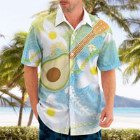 Hawaiian Ukulele Avocado Hawaiian Shirt Leis and Polynesian Pattern