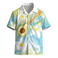 Hawaiian Ukulele Avocado Kid Hawaiian Shirt Leis and Polynesian Pattern