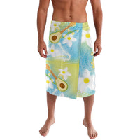 Hawaiian Ukulele Avocado Lavalava Leis and Polynesian Pattern