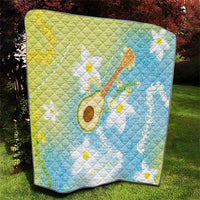Hawaiian Ukulele Avocado Quilt Leis and Polynesian Pattern