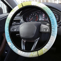 Hawaiian Ukulele Avocado Steering Wheel Cover Leis and Polynesian Pattern