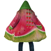 Hawaiian Watermelon Cloak with Kakau Art Tattoo