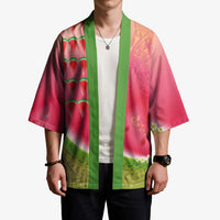 Hawaiian Watermelon Kimono with Kakau Art Tattoo