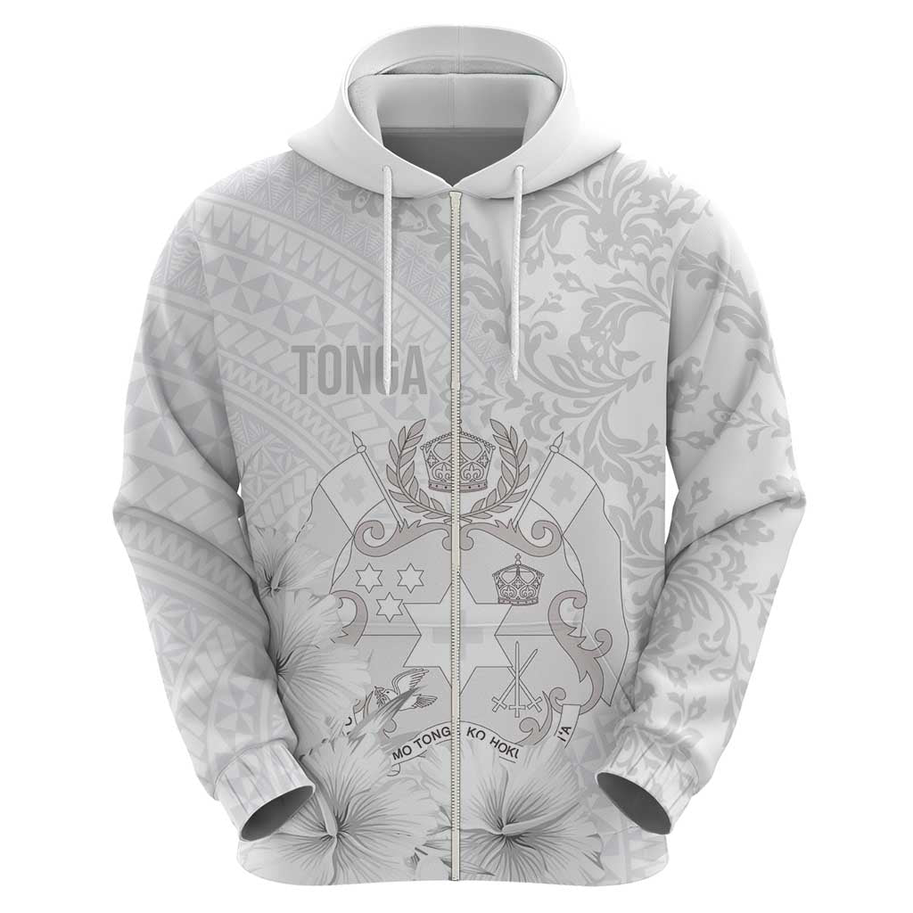 Tonga Faka Sepitema Hoodie Ngatu and Floral Pattern with Blooming Hibiscus