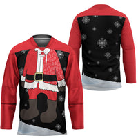 Polynesian Santa Claus Costume Funny Hockey Jersey LT03 - Polynesian Pride
