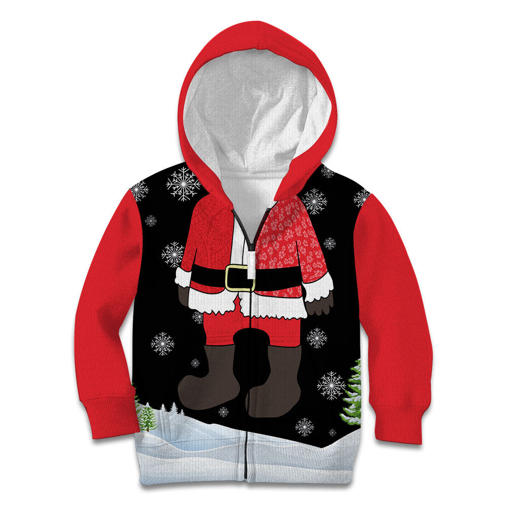 Polynesian Santa Claus Costume Funny Kid Hoodie LT03 Zip Hoodie Multicolor - Polynesian Pride