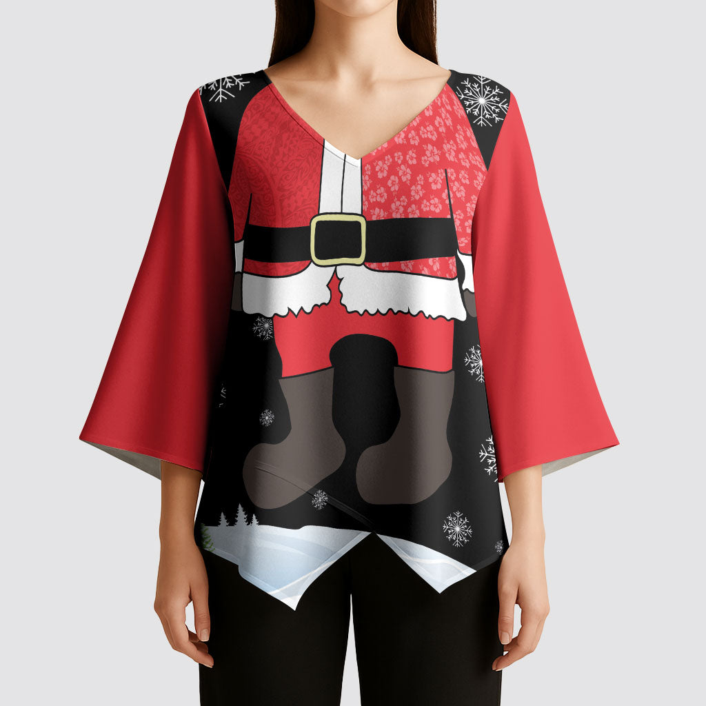 Polynesian Santa Claus Costume Funny Kimono Sleeve Blouse LT03 - Polynesian Pride