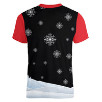 Polynesian Santa Claus Costume Funny Women V-Neck T-Shirt