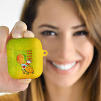 Hawaiian Mango Mele Kalikimaka AirPods Case Santa Claus Surfing with Turtle Mango Christmas LT03 - Polynesian Pride