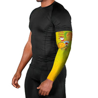 Hawaiian Mango Mele Kalikimaka Arm Sleeves Santa Claus Surfing with Turtle Mango Christmas LT03 - Polynesian Pride