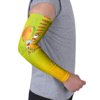 Hawaiian Mango Mele Kalikimaka Arm Sleeves Santa Claus Surfing with Turtle Mango Christmas LT03 - Polynesian Pride