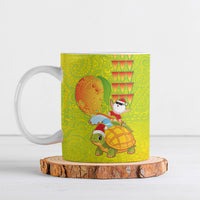 Hawaiian Mango Mele Kalikimaka Ceramic Mug Santa Claus Surfing with Turtle Mango Christmas LT03 Multicolor - Polynesian Pride