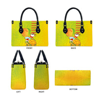 Hawaiian Mango Mele Kalikimaka Leather Bag Santa Claus Surfing with Turtle Mango Christmas LT03 - Polynesian Pride
