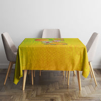Hawaiian Mango Mele Kalikimaka Tablecloth Santa Claus Surfing with Turtle Mango Christmas LT03 - Polynesian Pride