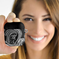 Hawaiian Turtle and Shark AirPods Case Kakau Tribal with Polynesian Pattern Black Color LT03 - Polynesian Pride