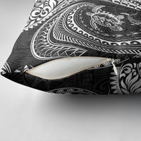 Hawaiian Turtle and Shark Pillow Cover Kakau Tribal with Polynesian Pattern Black Color LT03 - Polynesian Pride