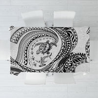 Hawaiian Turtle and Shark Tablecloth Kakau Tribal with Polynesian Pattern White Color LT03 White - Polynesian Pride
