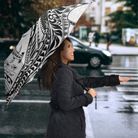 Hawaiian Turtle and Shark Umbrella Kakau Tribal with Polynesian Pattern White Color LT03 - Polynesian Pride