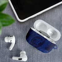 Hawaiian Turtle and Shark AirPods Case Kakau Tribal with Polynesian Pattern Blue Color LT03 - Polynesian Pride