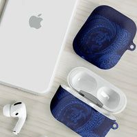 Hawaiian Turtle and Shark AirPods Case Kakau Tribal with Polynesian Pattern Blue Color LT03 - Polynesian Pride