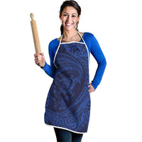 Hawaiian Turtle and Shark Apron Kakau Tribal with Polynesian Pattern Blue Color LT03 - Polynesian Pride