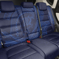 Hawaiian Turtle and Shark Back Car Seat Cover Kakau Tribal with Polynesian Pattern Blue Color LT03 - Polynesian Pride
