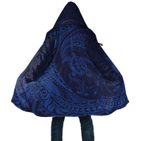 Hawaiian Turtle and Shark Cloak Kakau Tribal with Polynesian Pattern Blue Color LT03 Unisex Blue - Polynesian Pride