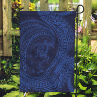 Hawaiian Turtle and Shark Garden Flag Kakau Tribal with Polynesian Pattern Blue Color LT03 Garden Flag Blue - Polynesian Pride