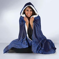 Hawaiian Turtle and Shark Hooded Blanket Kakau Tribal with Polynesian Pattern Blue Color LT03 - Polynesian Pride