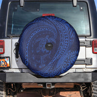 Hawaiian Turtle and Shark Spare Tire Cover Kakau Tribal with Polynesian Pattern Blue Color LT03 Blue - Polynesian Pride