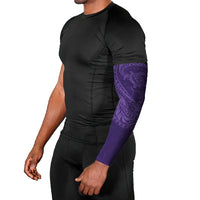 Hawaiian Turtle and Shark Arm Sleeves Kakau Tribal with Polynesian Pattern Purple Color LT03 - Polynesian Pride