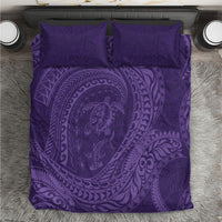 Hawaiian Turtle and Shark Bedding Set Kakau Tribal with Polynesian Pattern Purple Color LT03 Purple - Polynesian Pride