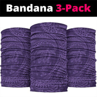 Hawaiian Turtle and Shark Neck Gaiter Kakau Tribal with Polynesian Pattern Purple Color LT03 package One Size: 25*50cm Purple - Polynesian Pride